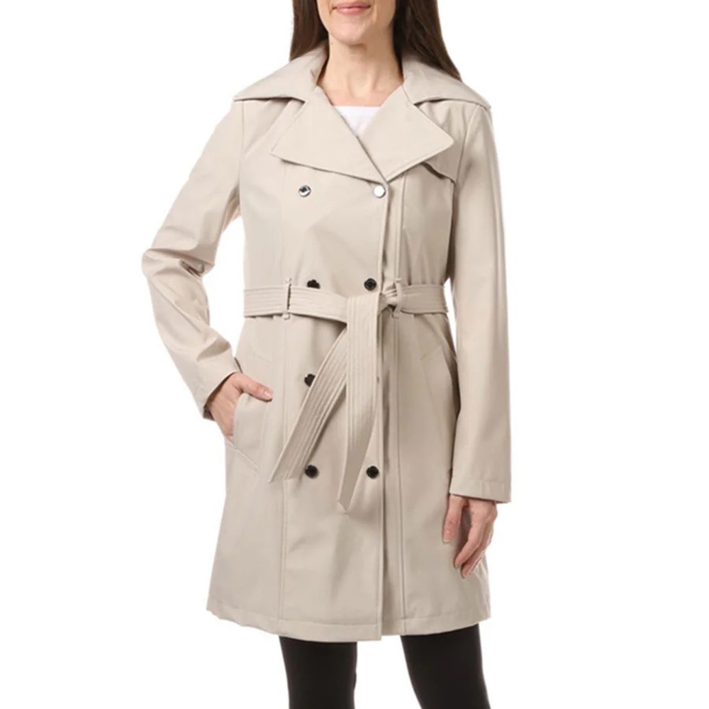 Calvin Klein Soft Shell tan Trench Coat L